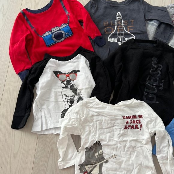 LOT Set of 8 Toddler Boy's Long Sleeve Tops Shirts ( Various 2-3 YRS ) - Picture 2 of 3